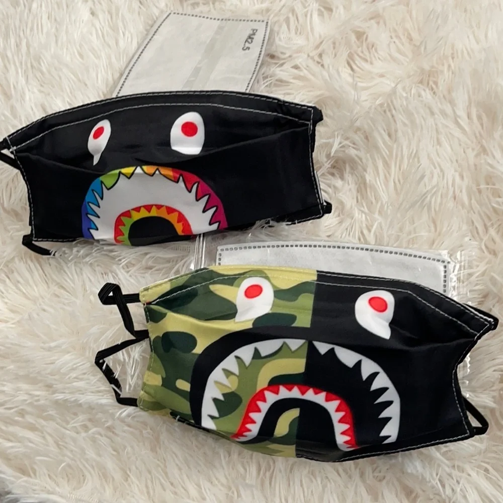 New set/2 Shark face kid’s face masks